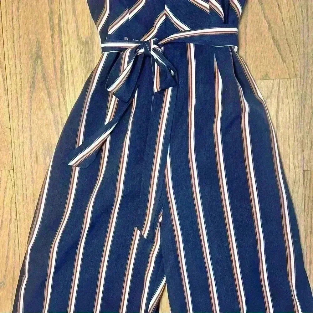 Selfie Leslie Women’s Kallie Navy Striped Jumpsuit Size X-Small - Picture 6 of 13